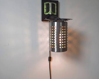 Bicycle Wall Lamp , Upcycled Industrial Lighting , Unique Home Decor