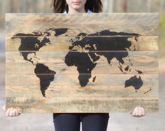 Large Wooden Wall Art wood world map | etsy Large Wooden Wall Art wood world map | etsy