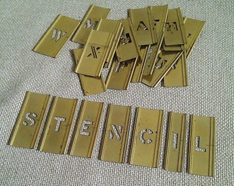 Brass letter stencil | Etsy