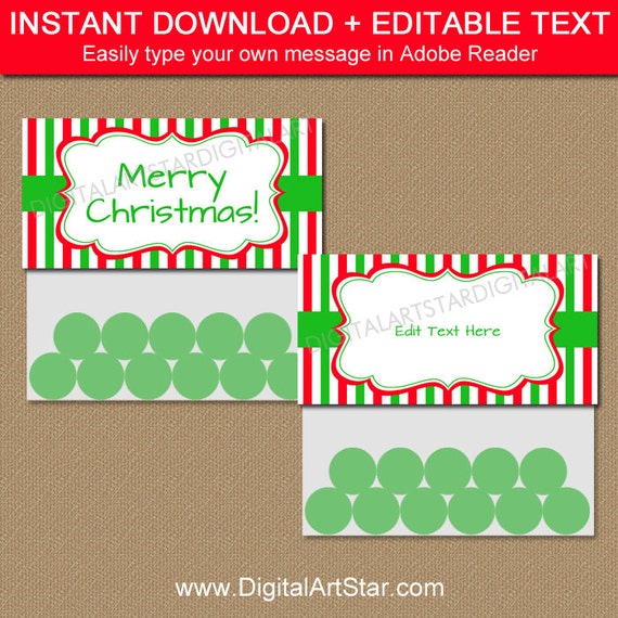 CHRISTMAS Bag Toppers Holiday Treat Bag Toppers Printable