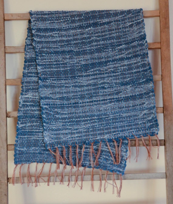 Hand Woven Denim Table Runner 15 X 38 1804