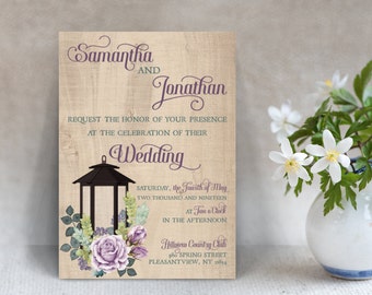 Rustic Wedding Invitations - Rustic Chic Wedding - Country Wedding - Wedding Stationery - Rustic Wedding Decor - Wedding Decorations