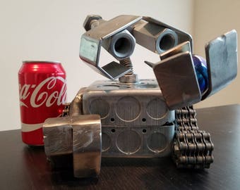 Wall-E - Metal Robot Assemblage Sculpture / Figurine