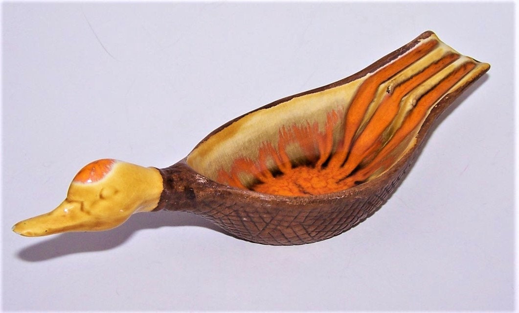 Duck Ashtray Vintage California 1960s Original Ceramic/Pottery
