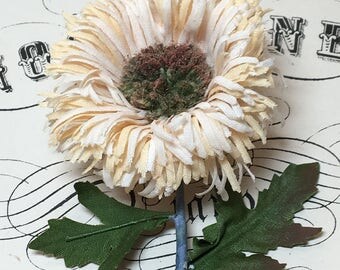 Sweet cream vintage millinery sunflower