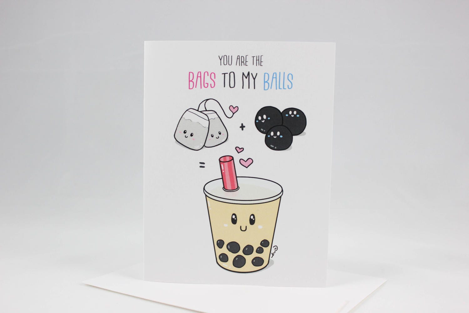 Boba Bubble Milk Tea Cute Funny Pun Greeting Card