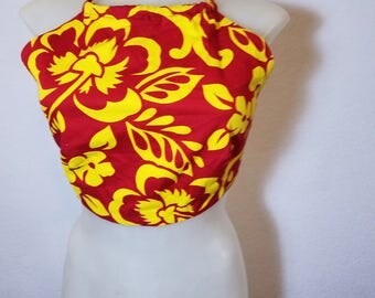 FREE SHIPPING Hawaiian Halter Blouse