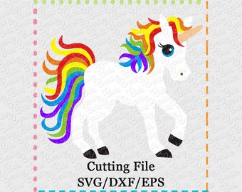 Rainbow Unicorn SVG Cutting File, unicorn svg, pony svg, horse svg, unicorn cut file, unicorn cutting file, rainbow pony cut file