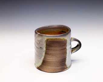 Wood Fired Porcelain Mug - Shino Liner Glaze, 0525004