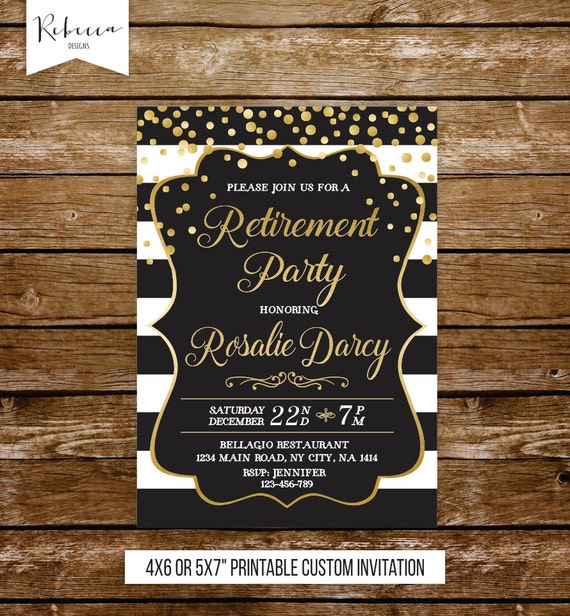 retirement party invitation woman retirement invitation