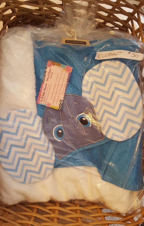 Items similar to Elephant Hooded Bath Towel with huge 3D ears
