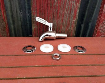 Spigot Stainless Steel Polished Finished | Drink Dispenser Replacement Faucet | DIY Drink Dispenser | Ball Mason Jar Dispenser | Kombacha