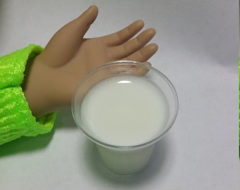 Milk-American Girl Doll Food-Drinks-18 inch Doll Food-White Milk-