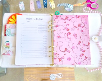 Filofax Refills A5 Weekly Planner Printable Filofax Inserts To-Do list Kikki K Weekly Planner Page Weekly Docket Weekly Chart Planner