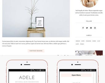 Blogger Template Responsive, Blogger Theme, Premade Blogger Templates, Blogger Template Minimal, Blogger Blog, Blogspot - Adele