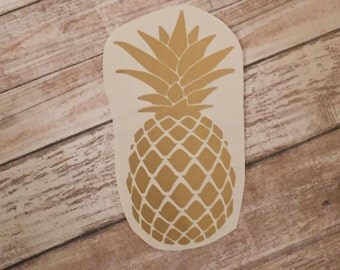 Pineapple Decal / Pineapple sticker / summer decal / vinyl decal / monogram decal /