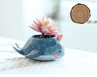 Small Succulent planter. Flower plant pot. Cute plant pots. Animal plant pot. Kid plant pot. Resin Pot. Glass Air Plant Terrarium Container.