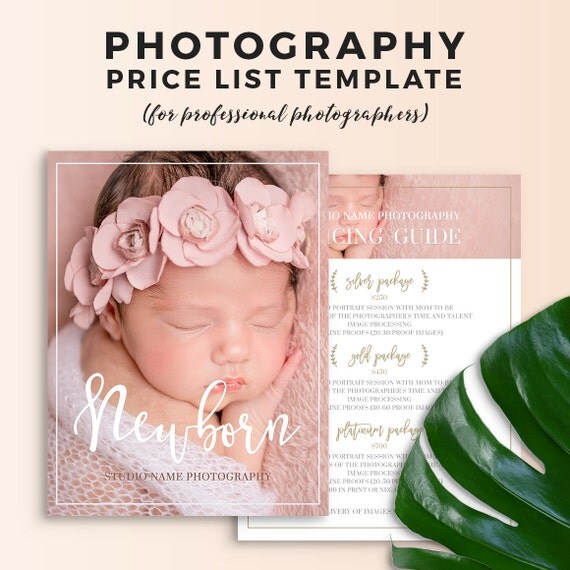 Newborn Photography Price List Template - Newborn