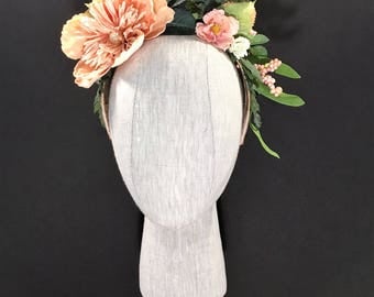 Floral Antler Headband-Custom Order