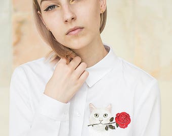 Cat Lover Shirt | Lisa Shirt | Funny Cat Shirt | Embroidery Shirts | Cat Cotton Shirt | Cat Lovers Gift | Cute Cat Shirts | Gift for Her