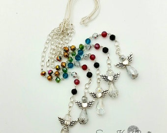 Salvation Story Guardian Angel Car Charm in Silver handCustom Made to order