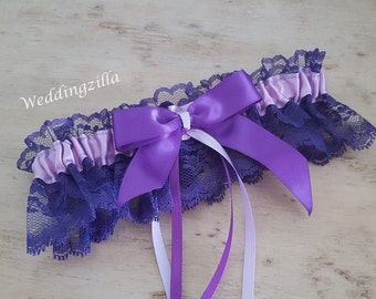 Lace Wedding Garter, Purple Wedding Garter, Prom Garter, Wedding Garter Belt, Wedding Garter, Bridal Garter, Purple Lavender Lace Garter