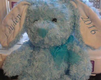 Personalized Rosette Easter Bunny (Stuffed) 2017
