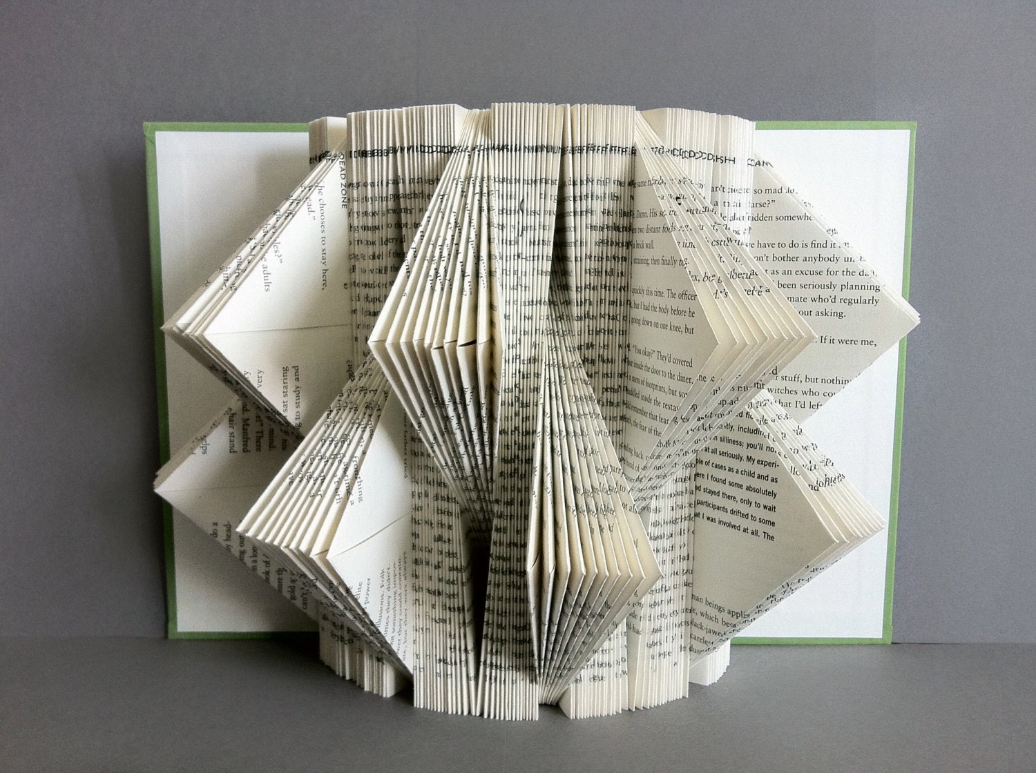 Folded Book Art / 3D Book Sculpture / Book Origami / Book Page