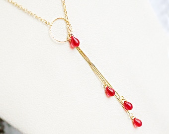 gift/for/her gold red necklace gift/for/girlfriend red jewelry gold pendant necklace bohemian jewelry gift/for/wife statement necklace д4
