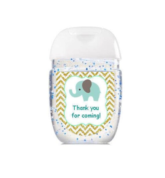 Hand sanitizer labels Bath & Body Works Baby Shower Favor