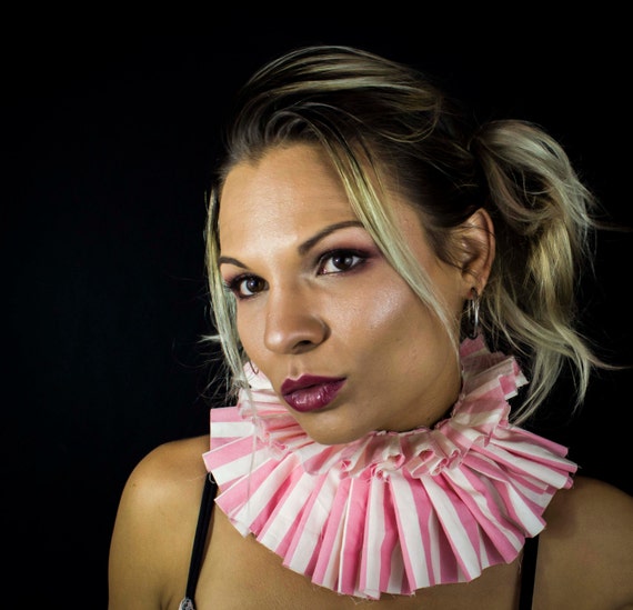 Pink and White striped Circus Collar Pink and White striped Circus Collar