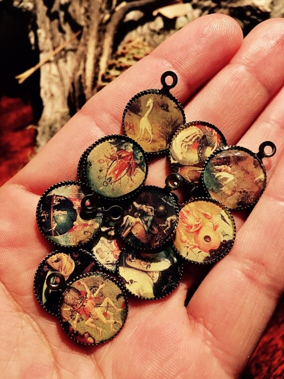 Hieronymus Bosch - Garden of Earthly Delights - Silver Resin Cameos Hieronymus Bosch - Garden of Earthly Delights - Silver Resin Cameos