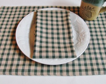 Green/Tan Checkered Placemats