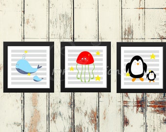 Animal Print Wall Art nursery wall art decor sea creatures nursery art prints animal Animal Print Wall Art nursery wall art decor sea creatures nursery art prints animal