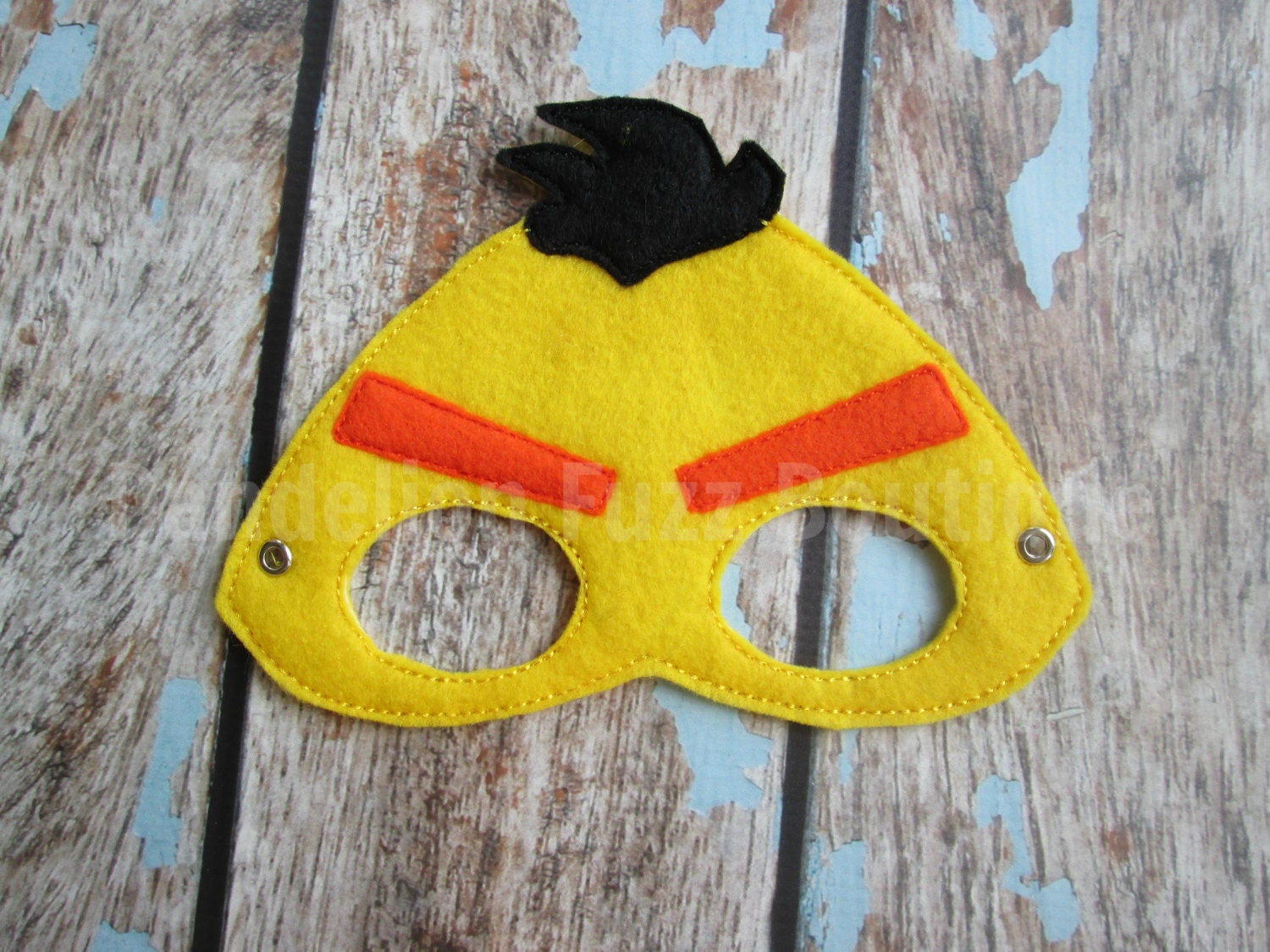 Yellow Mad Bird Inspired Felt Mask, Angry Birds Inspired Dress Up Masks and Party Favors, Pretend Play, Angry Birds Gift, Photo Booth Props