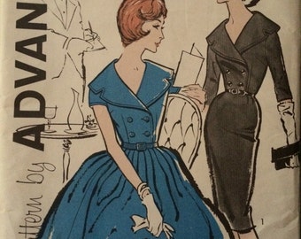 Gorgeous Vintage Shirtdress Pattern---Advance 9589