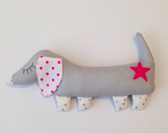 Lil Lola the sleepy long dog plushie