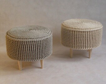 knitted pouf ottoman | etsy knitted pouf ottoman | etsy