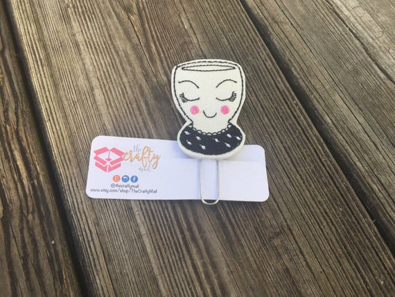 Fancy face cup Planner Clip/Paper Clip/Feltie Clip. Target cup planner clip. Cup planner clip