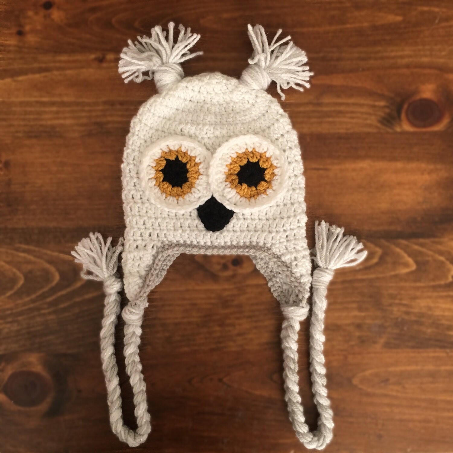 Snow Owl Hat Crochet Owl Hat Harry Potters Hedwig Inspired