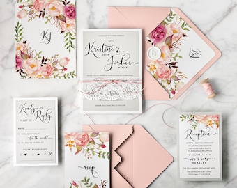 Sale 50 % off Boho Wedding Invitation Suite (20), Wedding Invitations Rustic, Rustic Wedding Invitations,