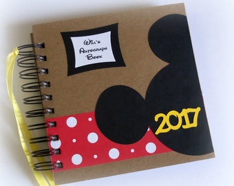 80 pgs PERSONALIZED Disney Autograph Book Scrapbook Travel Journal Vacation Photo Book 245