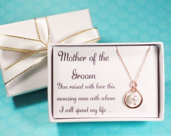 Mother of the bride gift,Mother of the groom necklace,infinity necklace,mother of the groom gift,mother of the bride necklace,mother in law