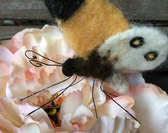 needle felted butterfly