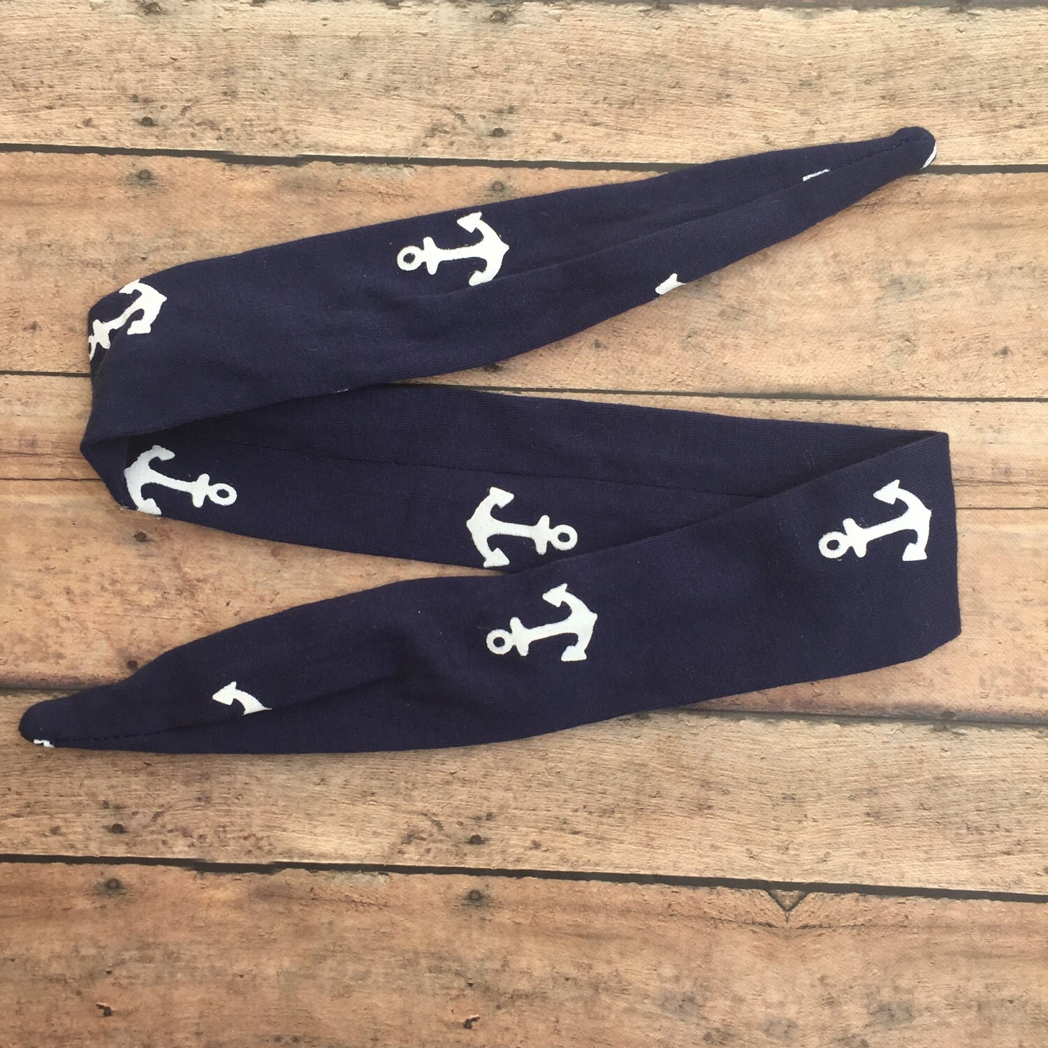 Anchor Headband Girl Nautical Headband White Anchor