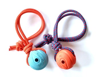 Dog Toy, Dog Ball on a Rope, Dog Gift, Training Ball, Fetch, Agility, Tug of War Toy,