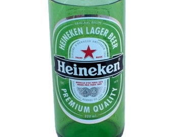 Set of 2 Heineken Stubby Beer Bottle Drinking Glasses - Recycled / Upcycled