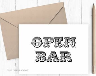 Open bar groomsman funny card will you be my groomsman card be my groomsman cards open bar food funny groomsmen proposal cards