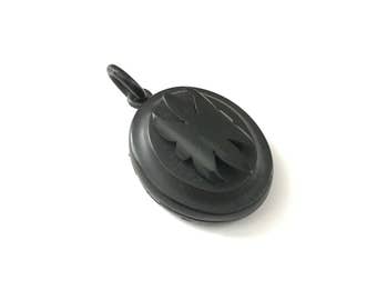 Antique Victorian Gutta Percha Vulcanite Hair Locket
