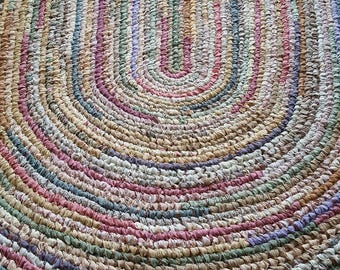 Custom Rug Made Just For You! - Deposit for a 3'x4' Handmade Oval Rag Rug - Your choice of colors.